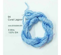 Шёлковое мулине Dinky-Dyes S-094 Coral Lagoon
